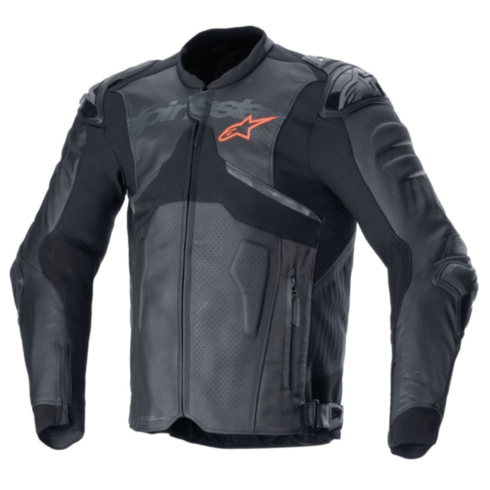Alpinestars Atem V4 Leather Motorcycle Jacket Black Phantom Stealth Edition
