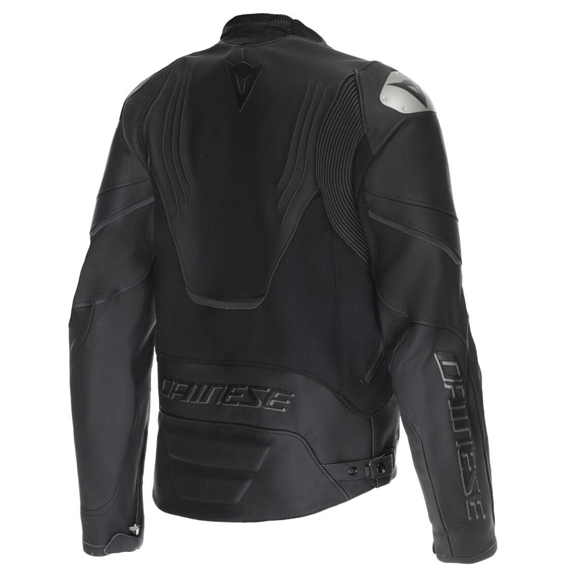 Dainese Racing 4 Leather Motorcycle Jacket Black Matt Stealth Edition - Image 2