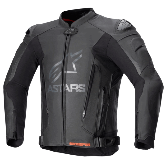 Alpinestars Missile V2 Ignition Leather Motorcycle Jacket Black Stealth Edition