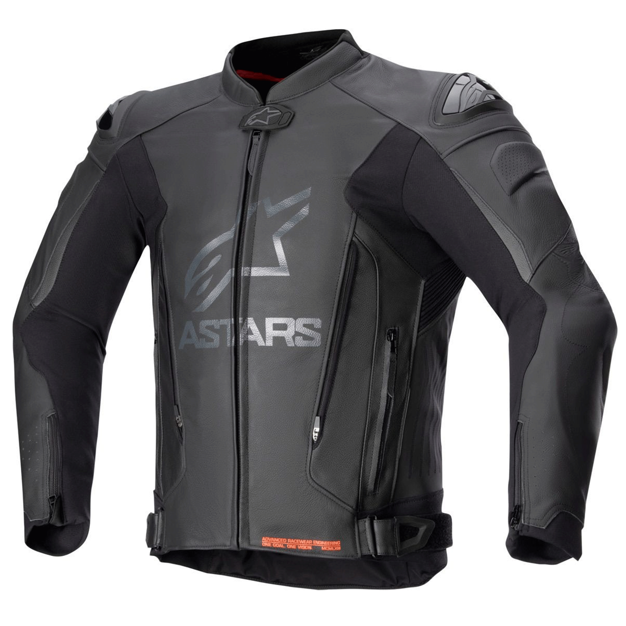 Alpinestars Missile V2 Ignition Leather Motorcycle Jacket Black Stealth Edition