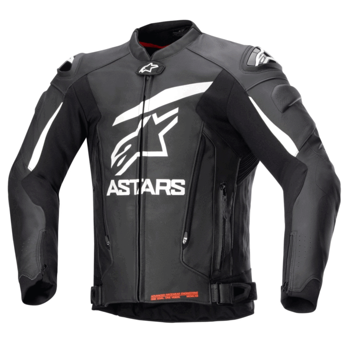 Alpinestars Missile V2 Ignition Leather Motorcycle Jacket Black & White Edition