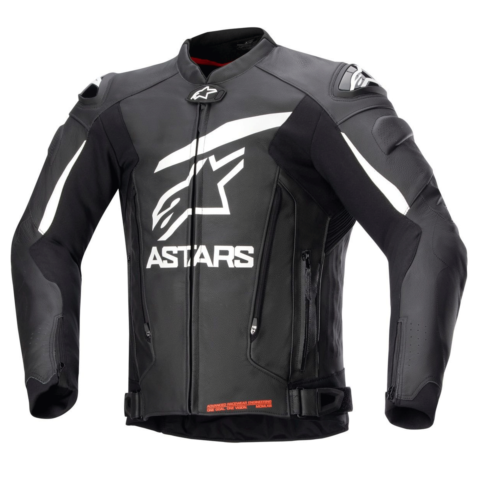 Alpinestars Missile V2 Ignition Leather Motorcycle Jacket Black & White Edition