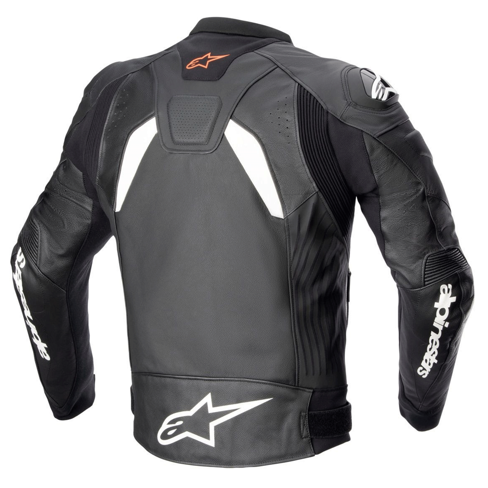 Alpinestars Missile V2 Ignition Leather Motorcycle Jacket Black & White Edition - Image 2