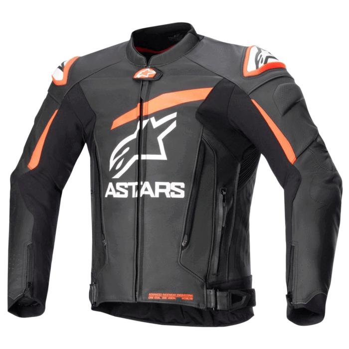 Alpinestars Missile V2 Ignition Leather Motorcycle Jacket Black, White & Red Edition