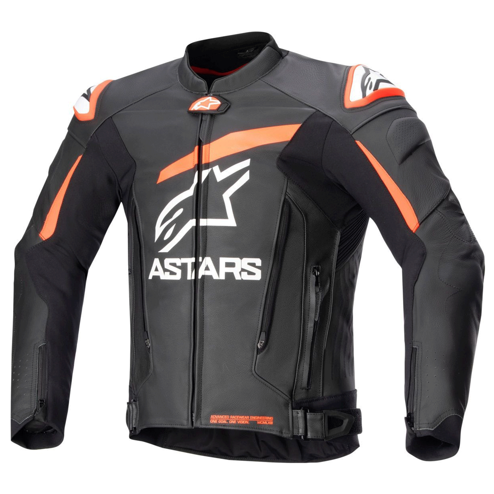 Alpinestars Missile V2 Ignition Leather Motorcycle Jacket Black, White & Red Edition