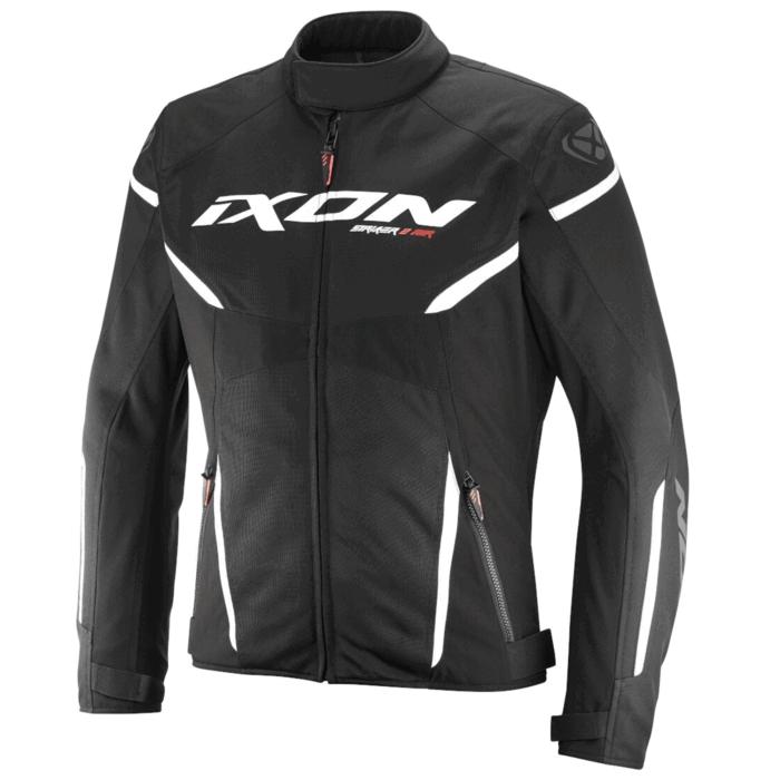 Ixon Striker Air Fabric Motorcycle Jacket Black & White Edition