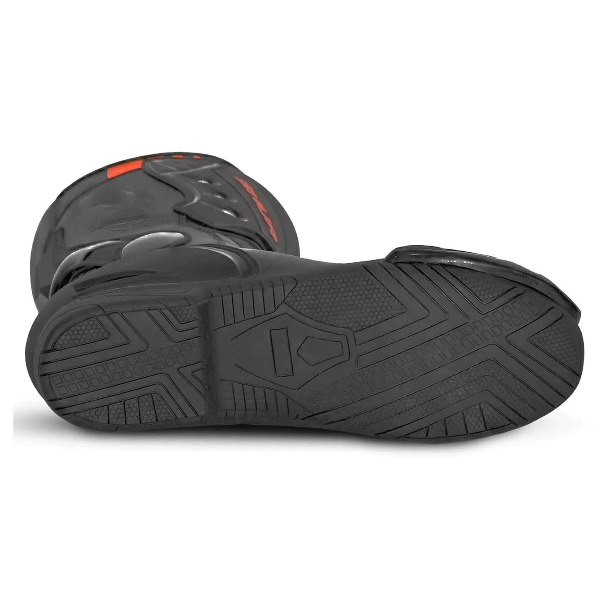 Men's Leather Motorcycle Racing Boots - Black & Red Protective Sport Bike Riding Shoes - Image 5