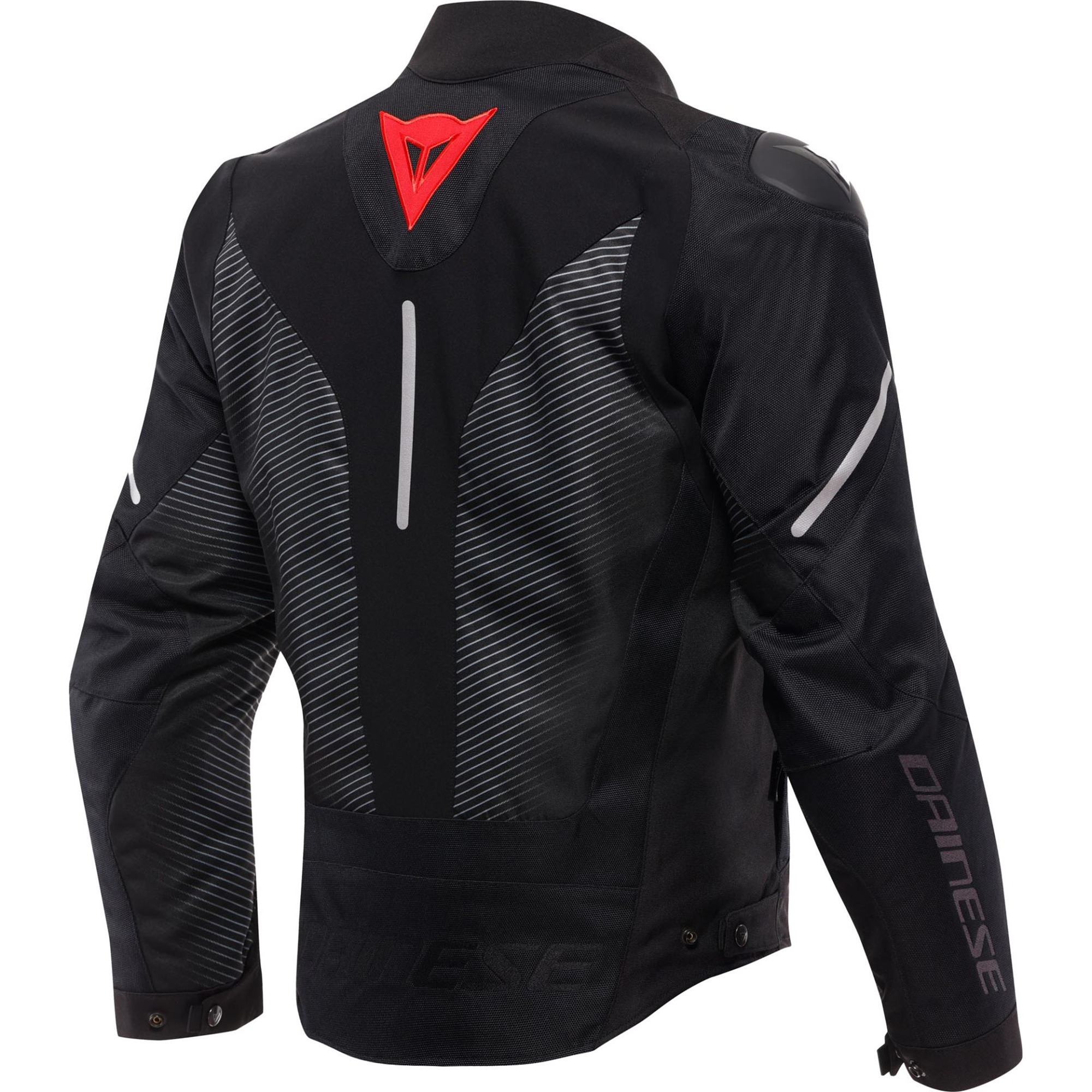 Dainese Super Sprint D-Dry Waterproof Motorcycle Jacket - Stealth Black & Lava Red - Image 2