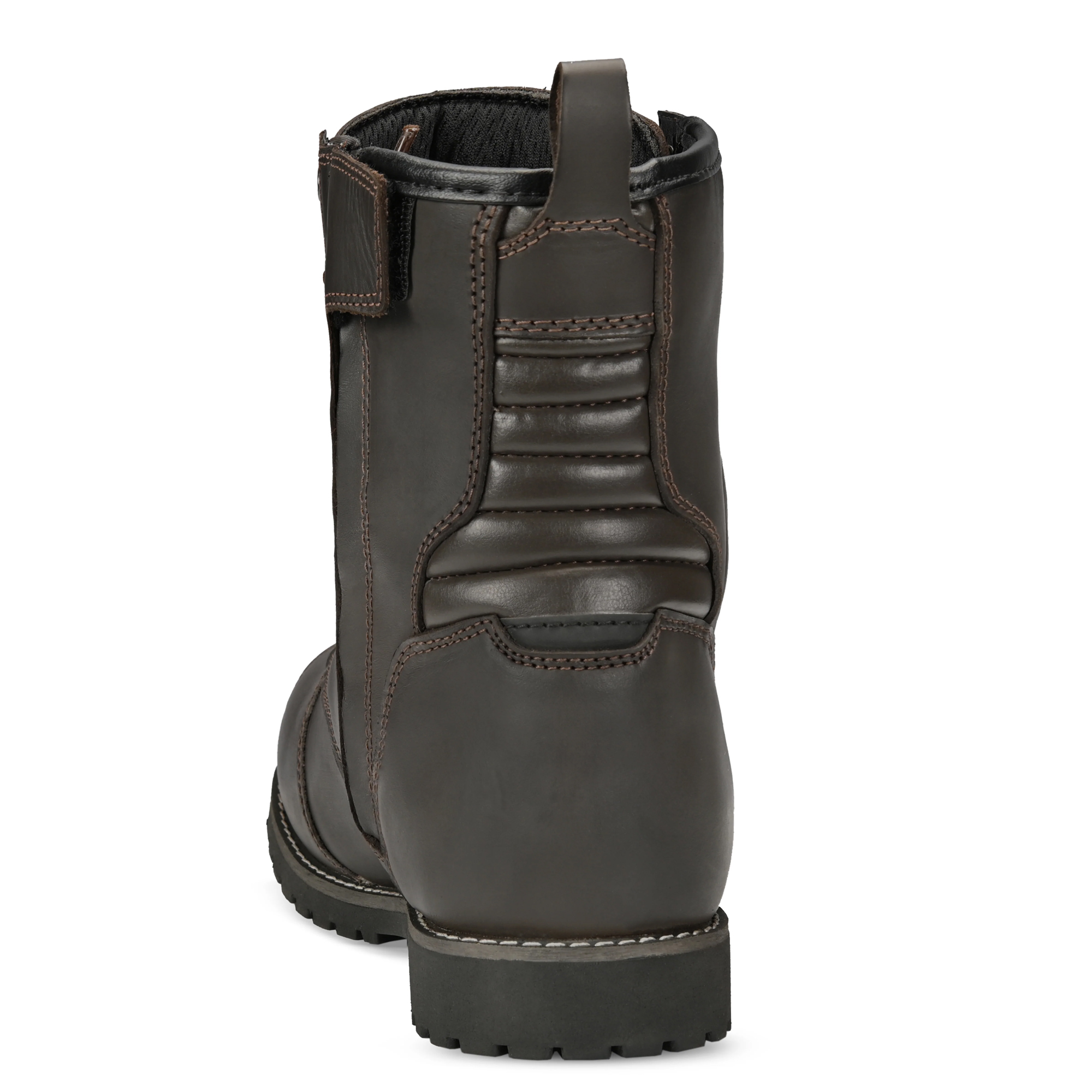 Men's Leather Motorcycle Riding Boots - Dark Brown Lace-Up Urban Cruiser Shoes - Image 3