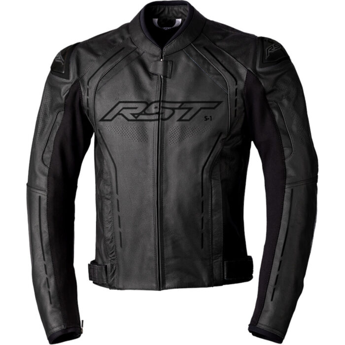 RST S1 Motorcycle Leather Jacket - Premium Stealth Black Sport