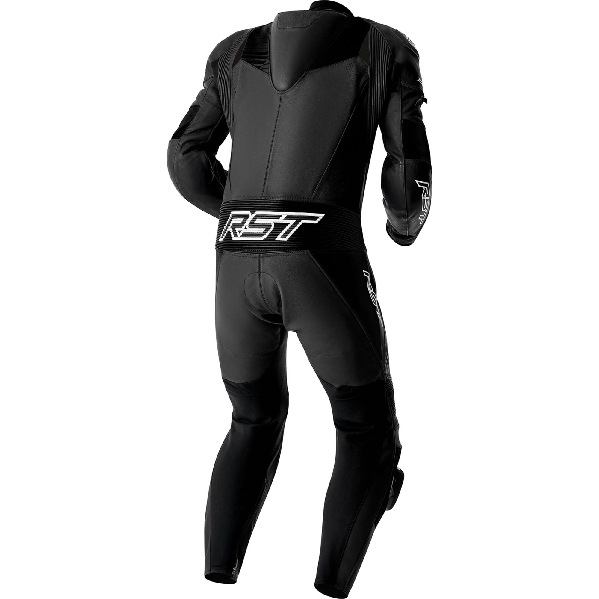 RST Tractech Evo D3O Perforated One-Piece Motorcycle Leather Suit - Black & White Edition - Image 2