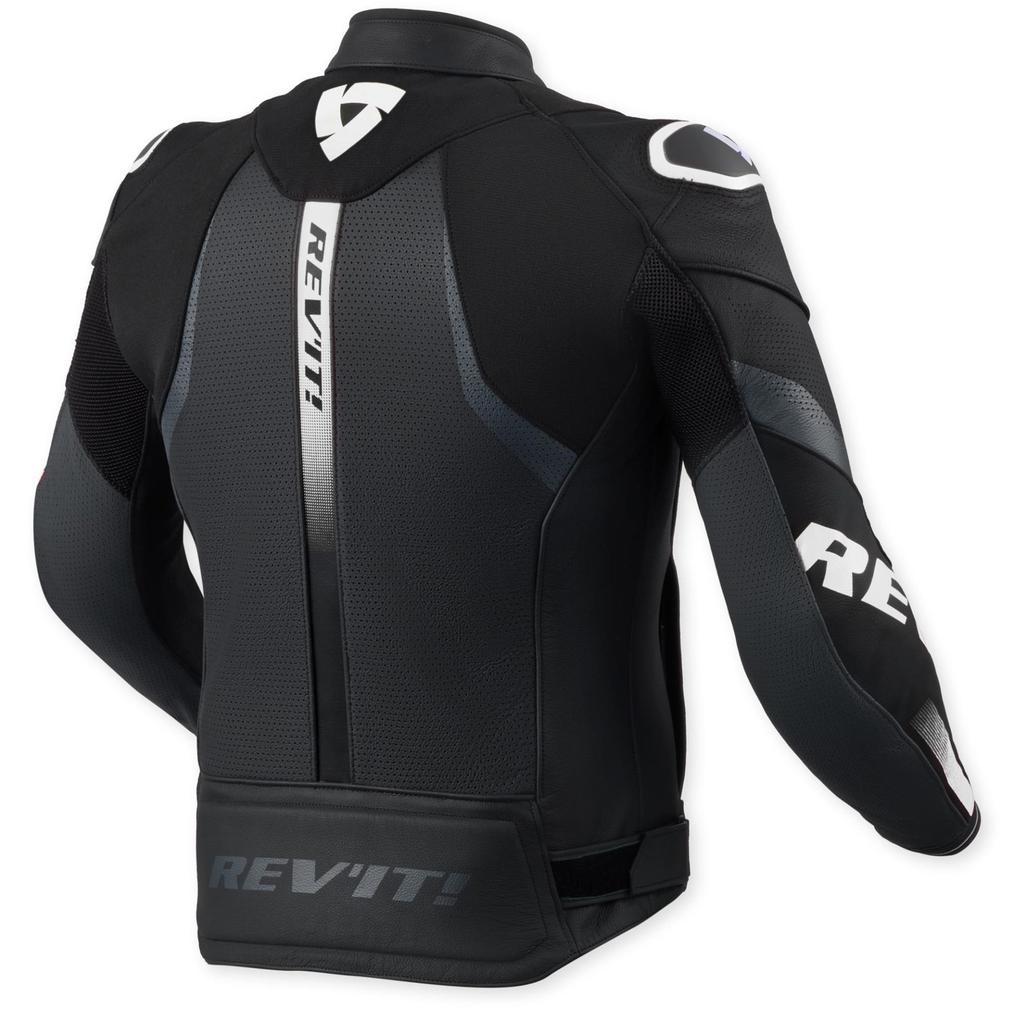 Revit Hyperspeed 3 Air Perforated Motorcycle Leather Jacket - Stealth Black & White Edition - Image 2