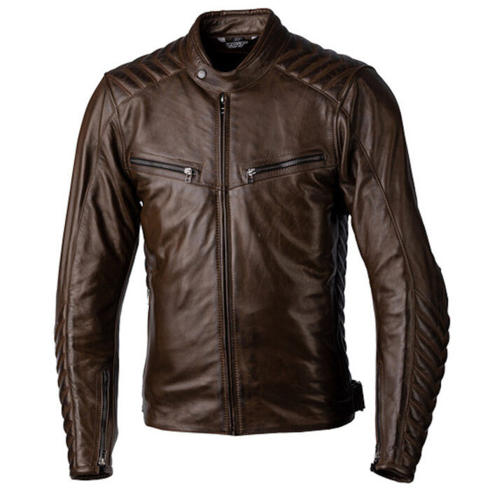 RST Roadster 3 Motorcycle Leather Jacket - Premium Aniline Vintage Brown