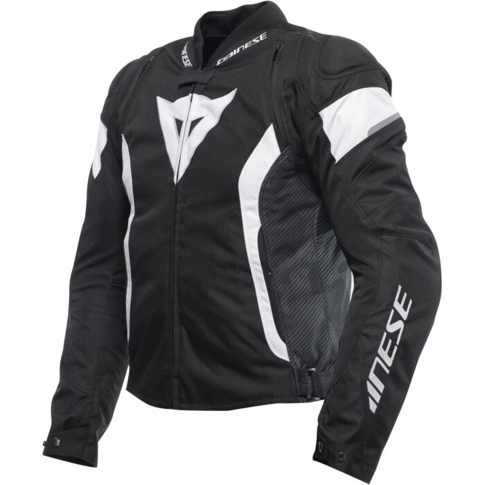 Dainese Avro 5 S26 Motorcycle Textile Jacket - Black & White Sport