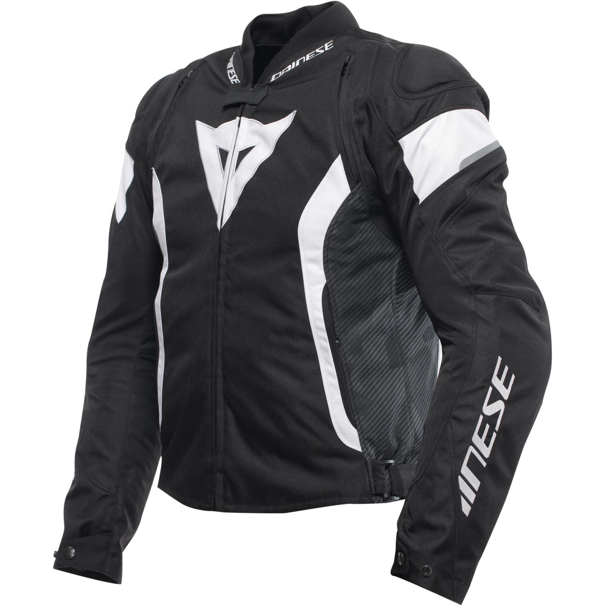 Dainese Avro 5 S26 Motorcycle Textile Jacket - Black & White Sport