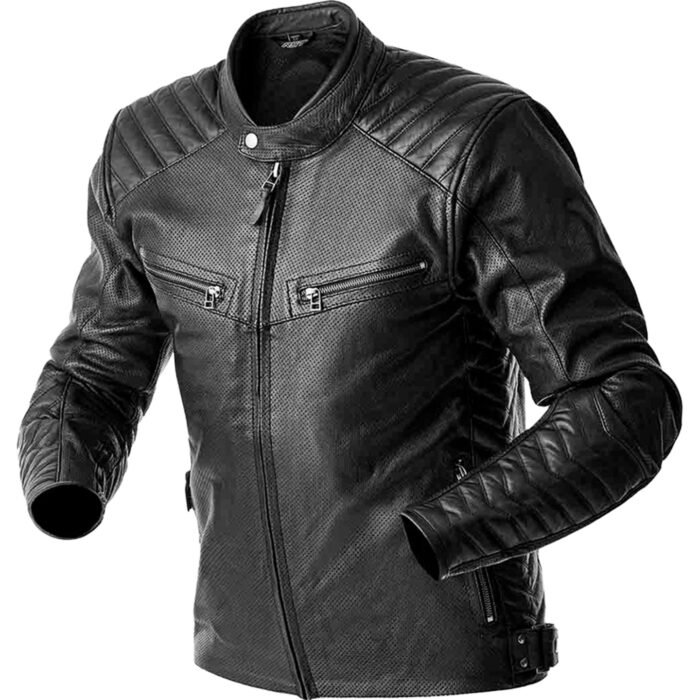 RST Roadster Air D3O Motorcycle Leather Jacket - Premium Perforated Black