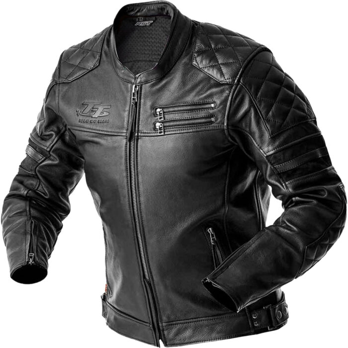 RST Hillberry D3O Motorcycle Leather Jacket - Premium Heritage Black