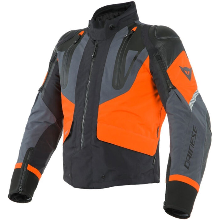 Dainese Sport Master Gore-Tex Motorcycle Jacket - Stealth Black, Dark Grey & Fluo Orange