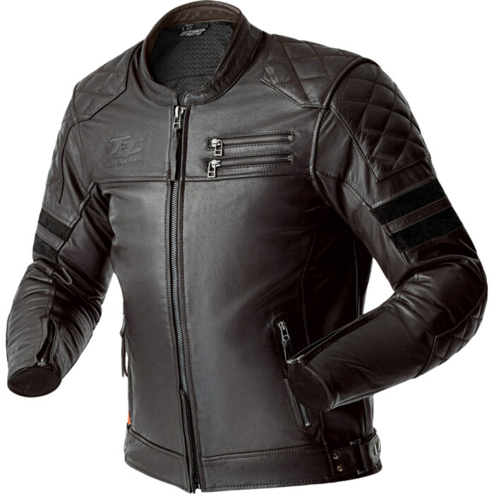 RST Hillberry D3O Motorcycle Leather Jacket - Premium Heritage Brown