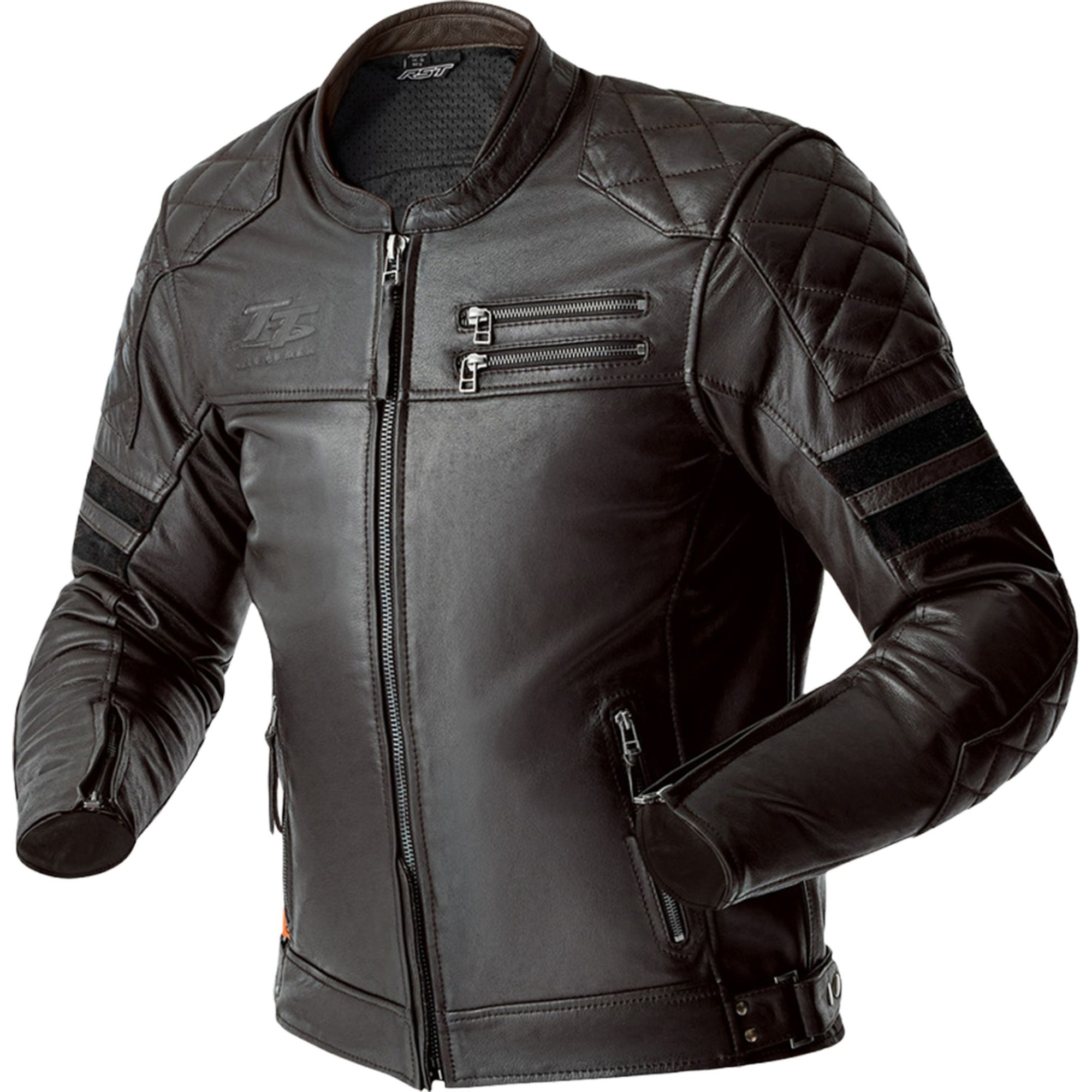 RST Hillberry D3O Motorcycle Leather Jacket - Premium Heritage Brown