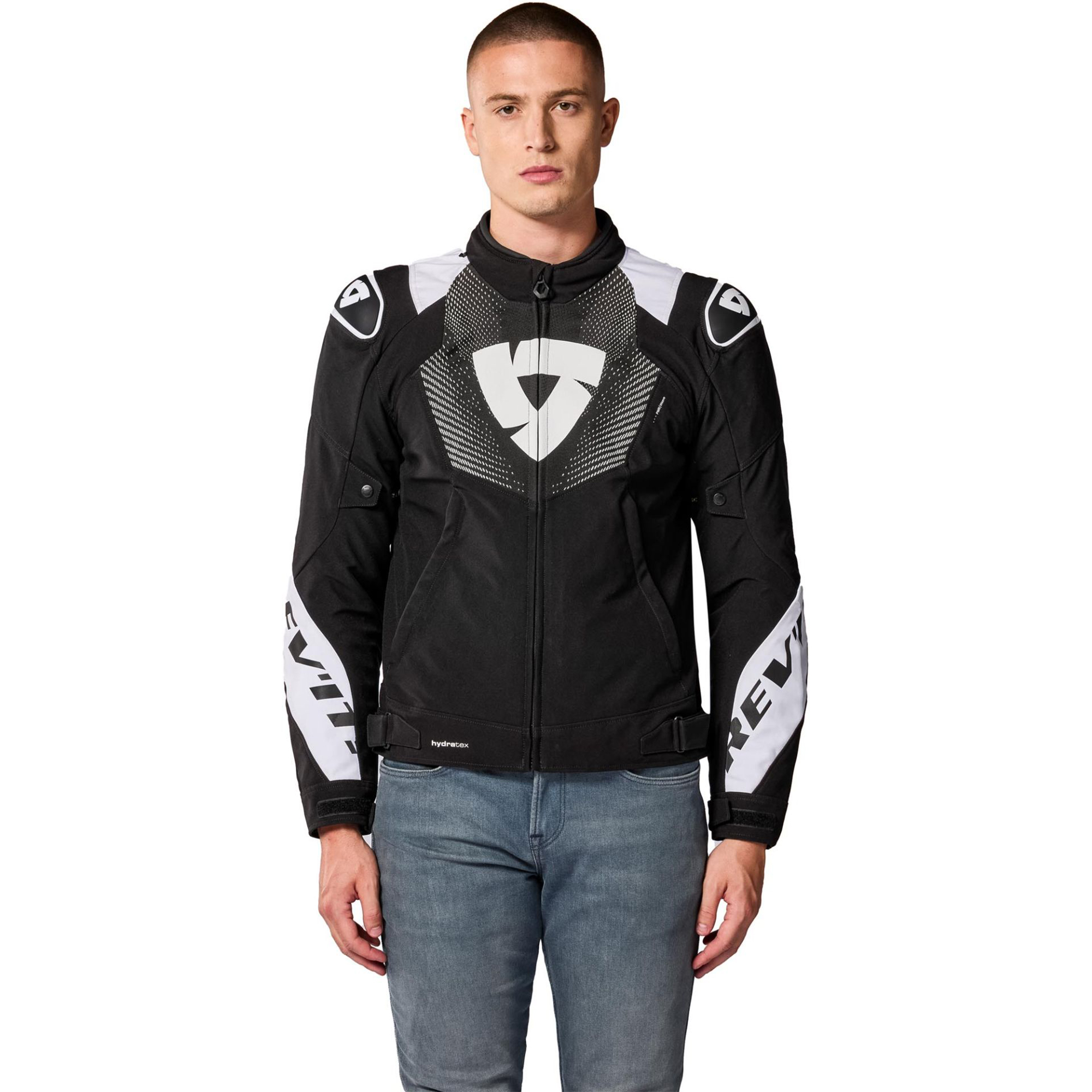 Revit Hyperspeed 3 H2O Waterproof Motorcycle Textile Jacket - Stealth Black & White Edition - Image 3