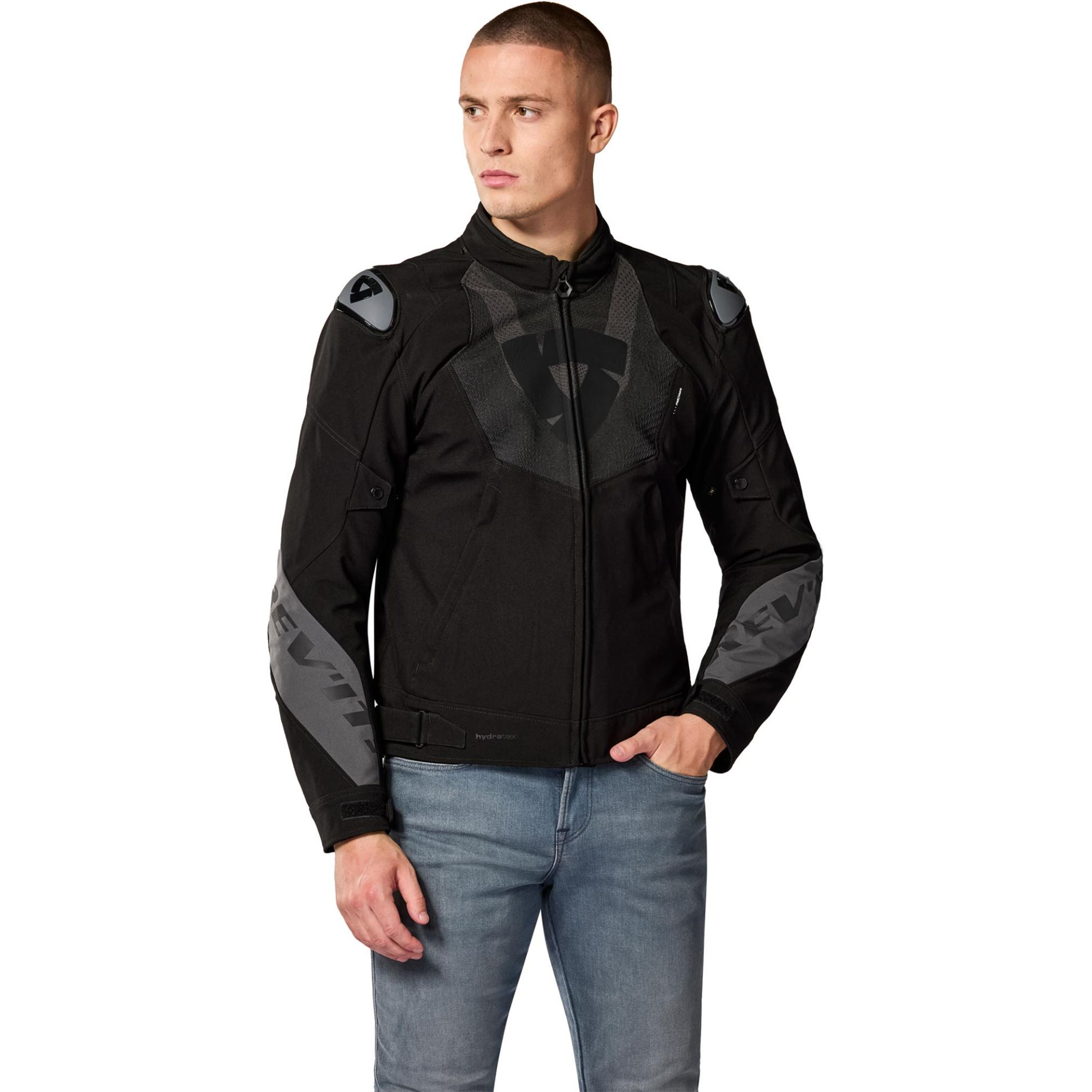 Revit Hyperspeed 3 H2O Waterproof Motorcycle Textile Jacket - Stealth Black & Dark Grey Edition - Image 3