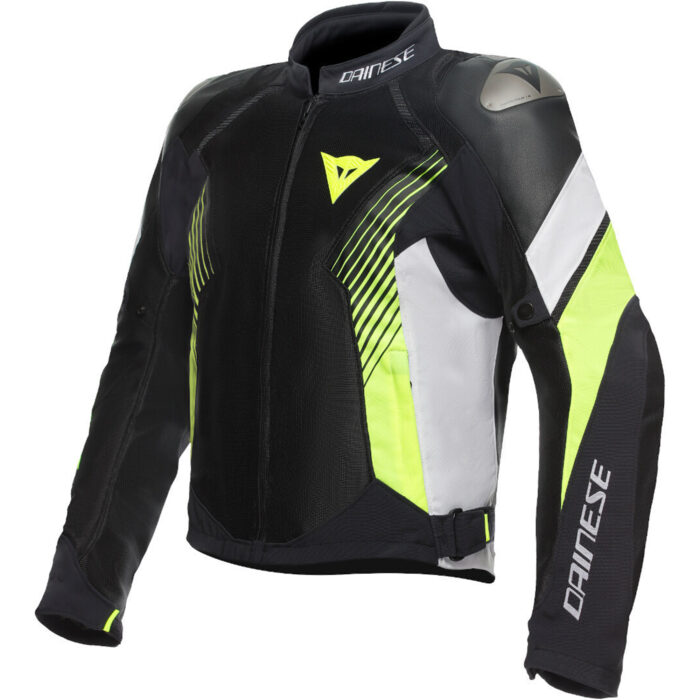 Product Title Dainese Super Rider 2 Absoluteshell Motorcycle Jacket - Stealth Black, Carbon White & Fluo Yellow
