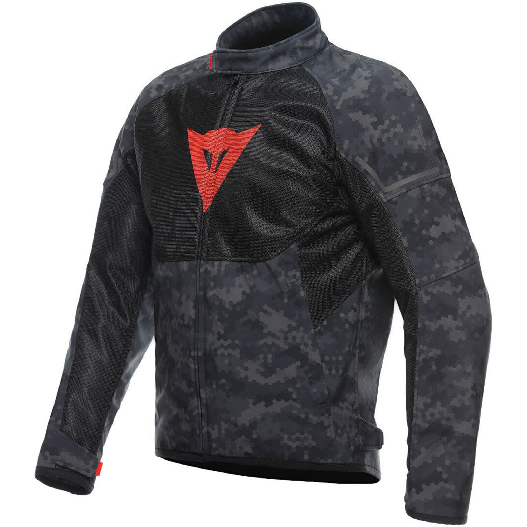 Dainese Ignite Air Motorcycle Textile Jacket - Stealth Digital Camo & Fluo Red