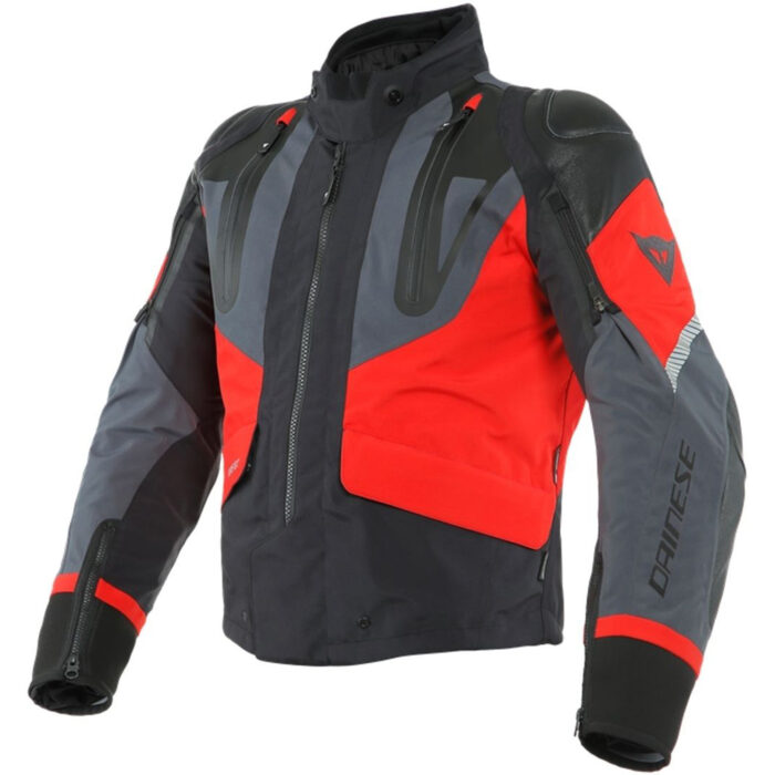 Dainese Sport Master Gore-Tex Motorcycle Jacket - Stealth Black, Dark Grey & Lava Red