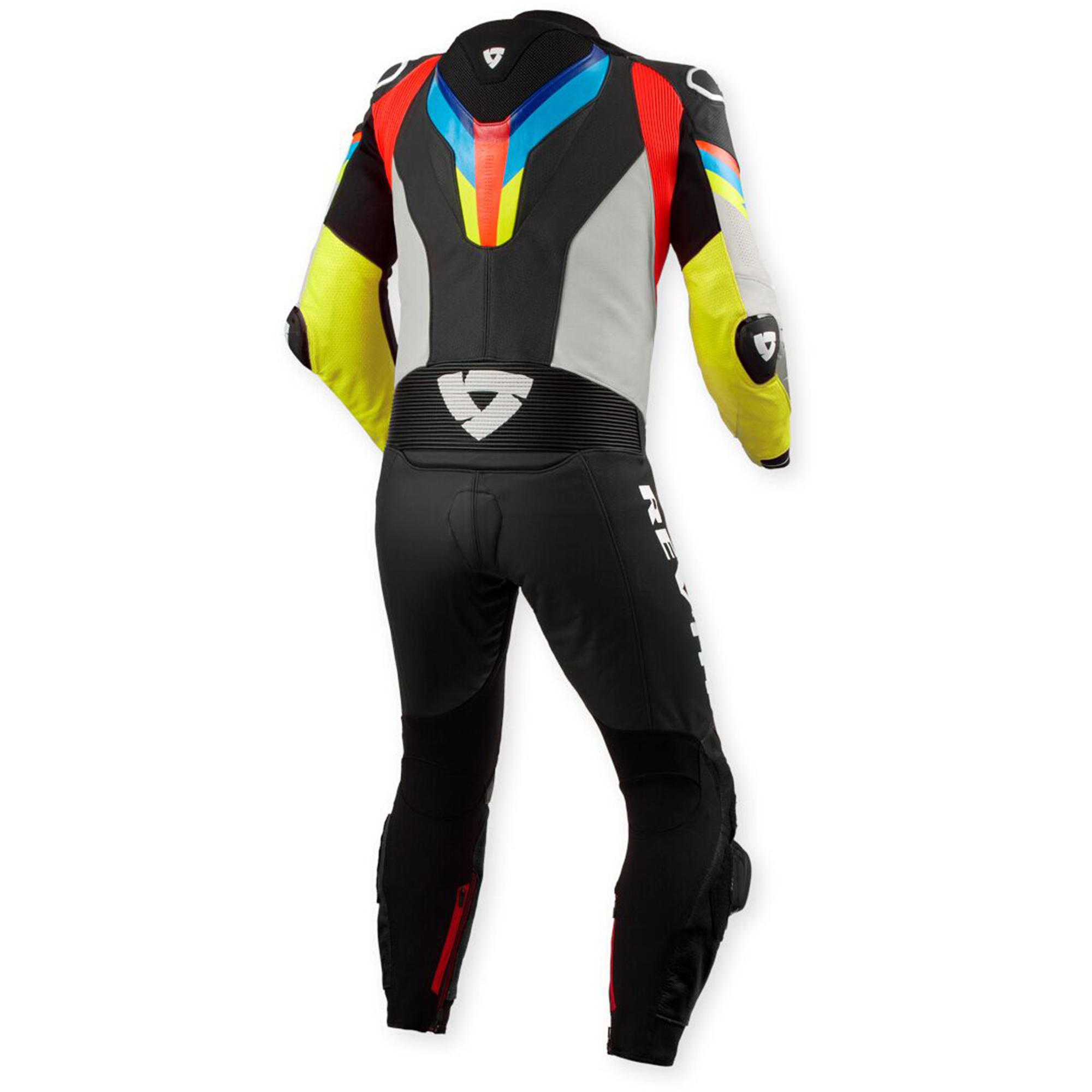 REV'IT! Quantum 3 Perforated One-Piece Motorcycle Leather Suit - Apex Multi-Color Edition - Image 2