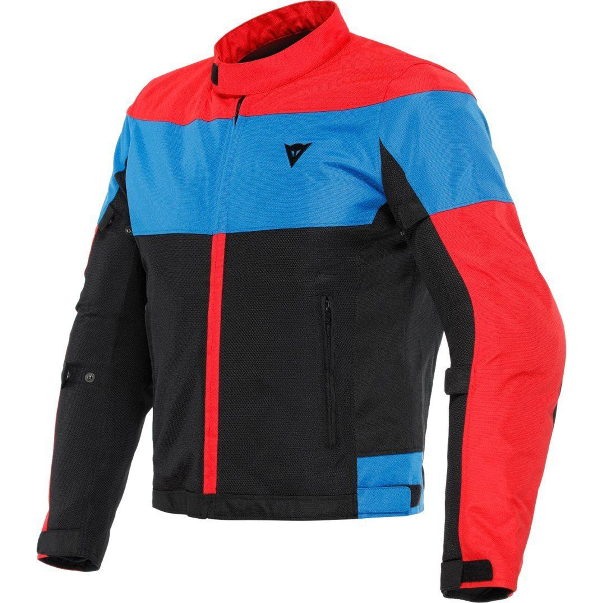 Dainese Elettrica Air Tex Motorcycle Textile Jacket - Racing Red & Electric Blue