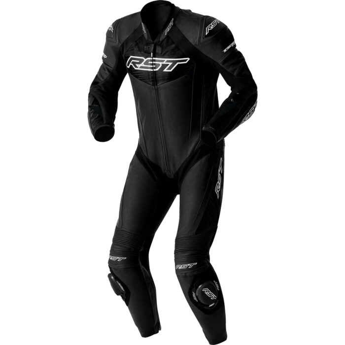 RST Tractech Evo D3O Perforated One-Piece Motorcycle Leather Suit - Black & White Edition