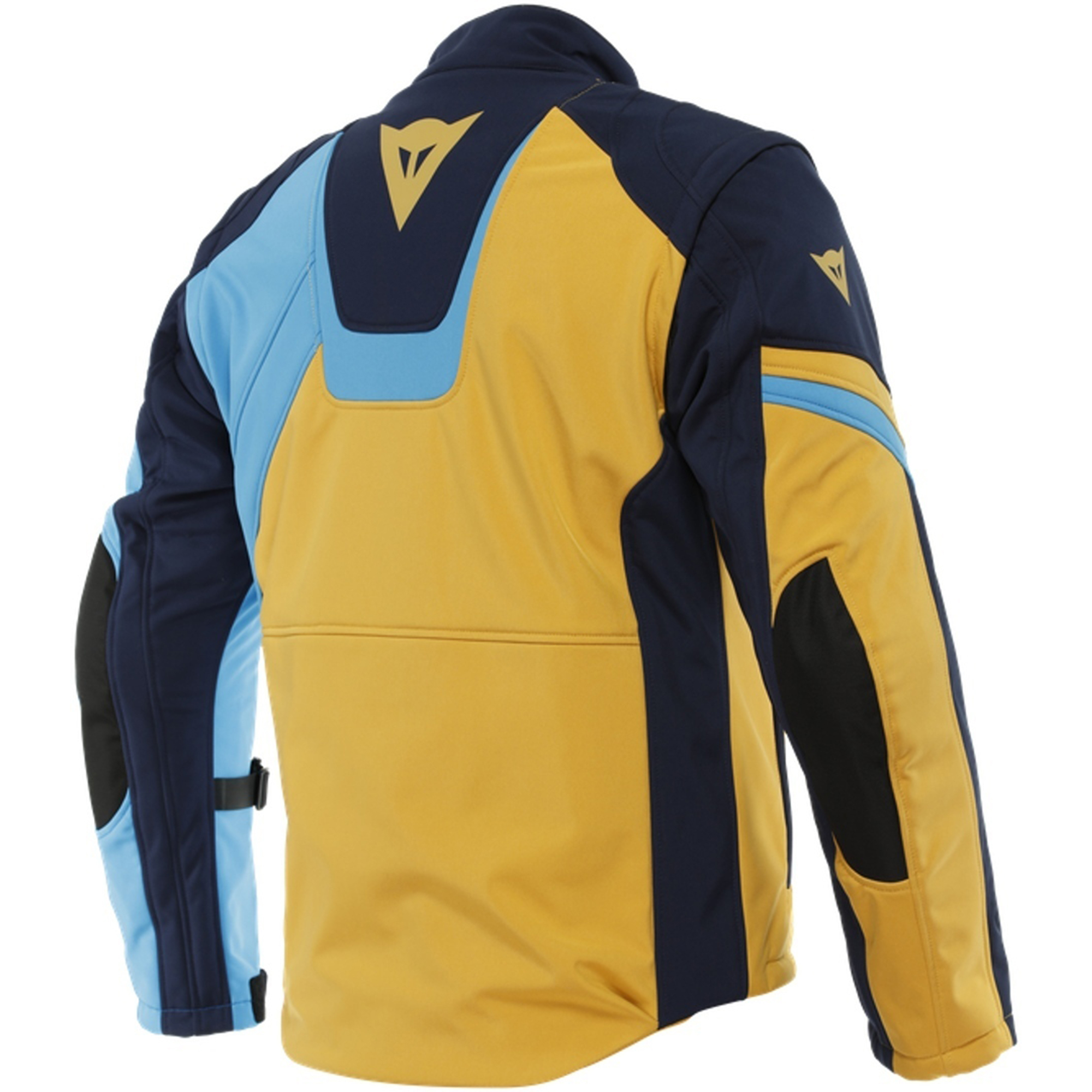 Dainese Ranch Tex Motorcycle Textile Jacket - Navy Blue, Desert Yellow & Light Blue - Image 2