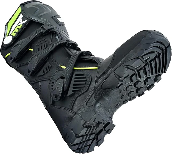 OMX Adventure Motocross Dirt Bike Boots – Black & Neon Edition - Image 5
