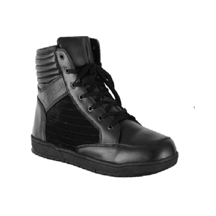 Profirst X-Speed Casual Leather Motorcycle Shoes – Stealth All-Black Edition