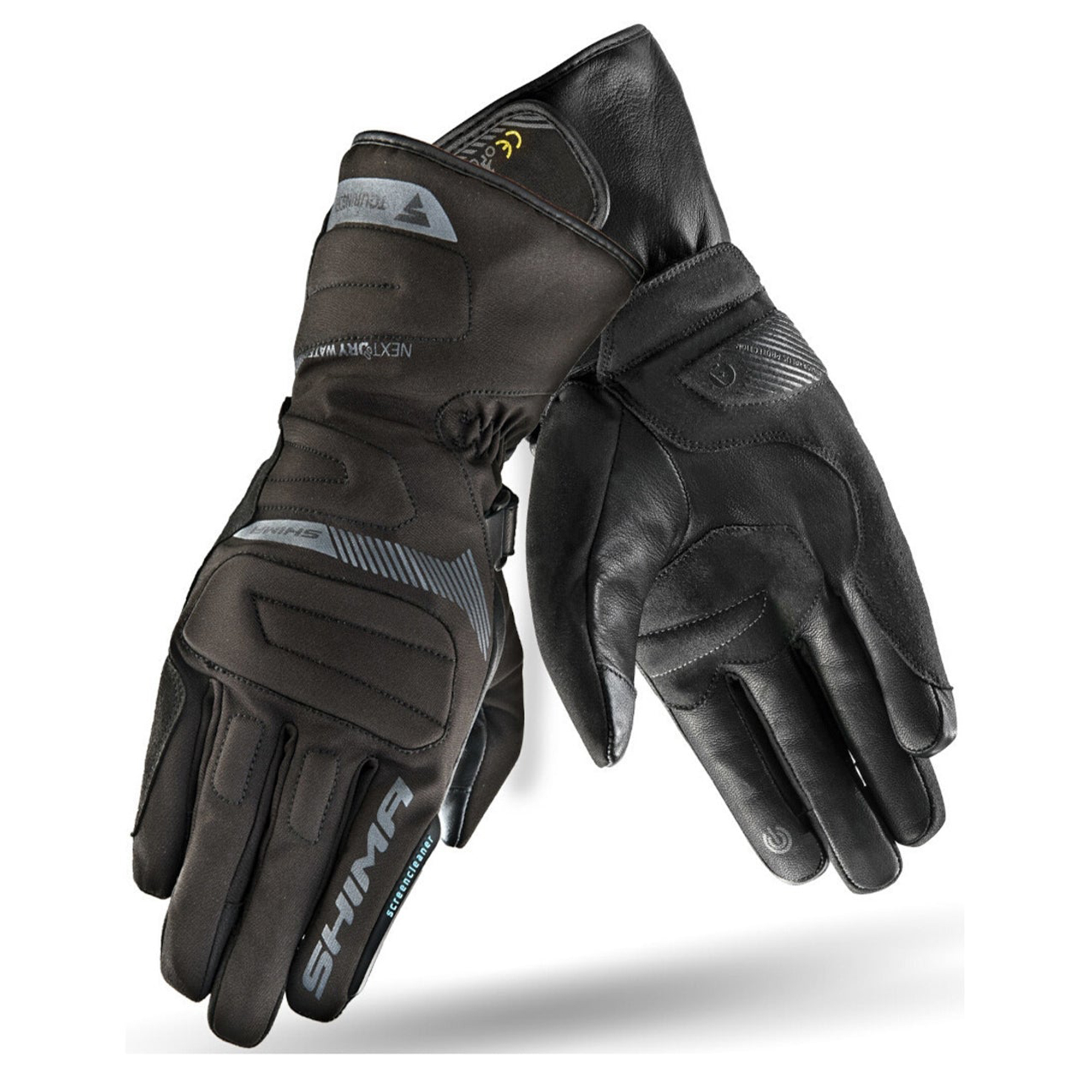 SHIMA Waterproof Leather Touring Motorcycle Gloves – NextDry Membrane – All Black