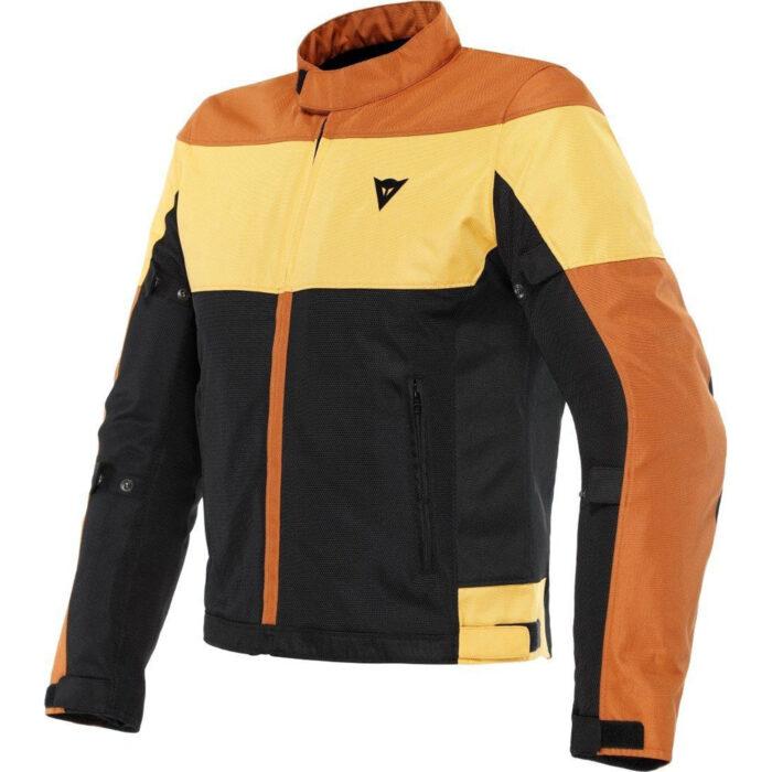 Dainese Elettrica Air Tex Motorcycle Textile Jacket - Sunrise Orange & Yellow Sport