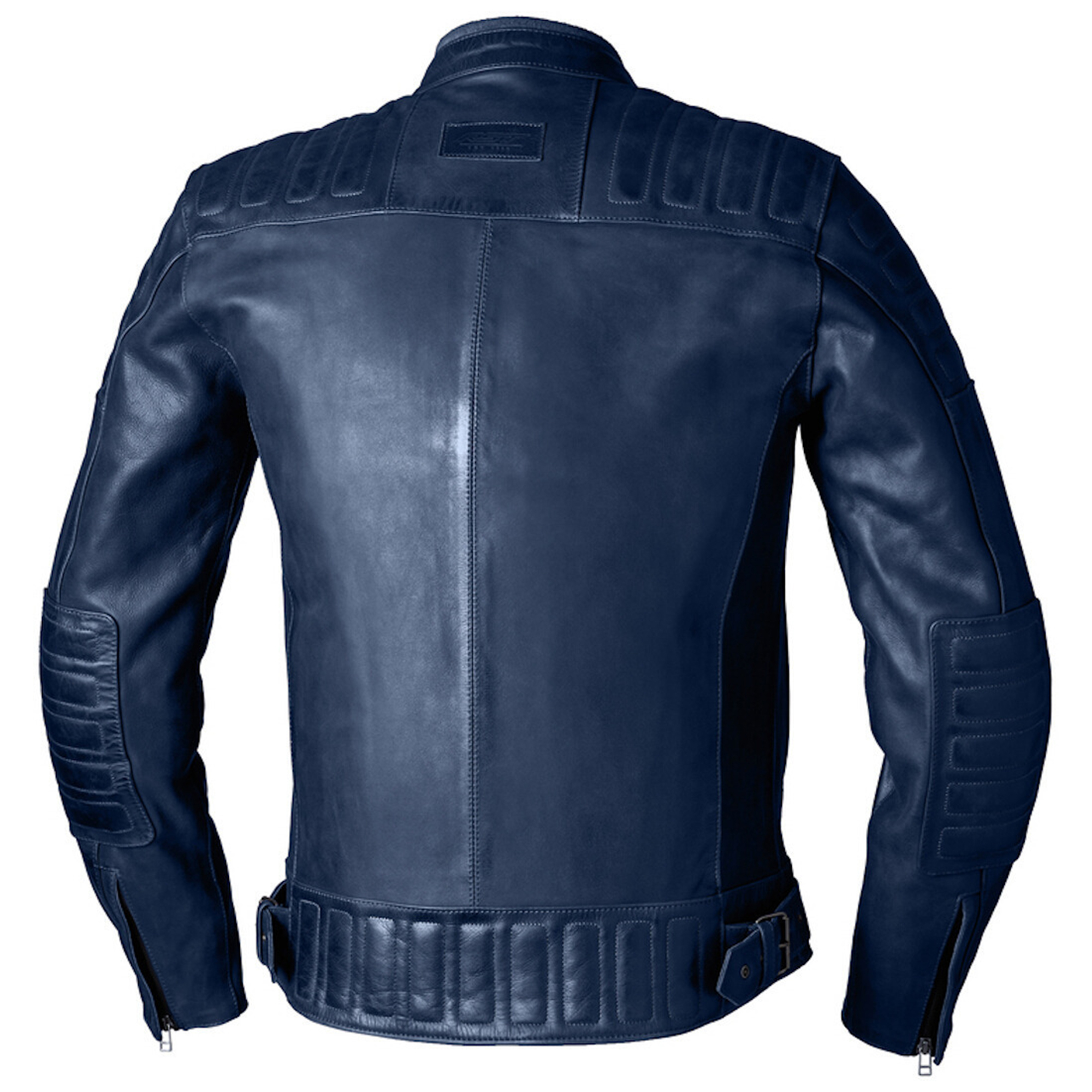 RST IOM TT Brandish 2 Motorcycle Leather Jacket - Premium Heritage Navy Blue - Image 2
