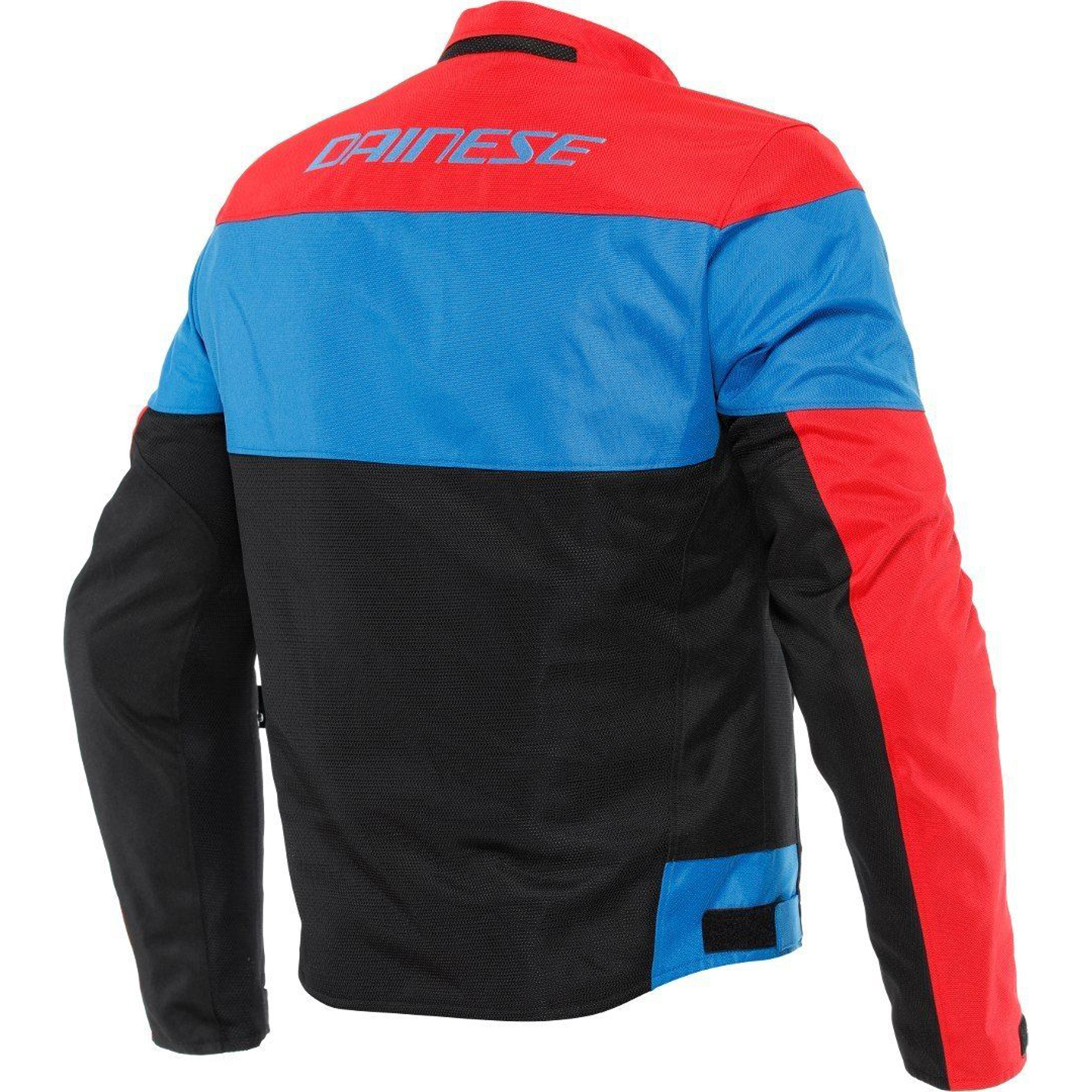 Dainese Elettrica Air Tex Motorcycle Textile Jacket - Racing Red & Electric Blue - Image 2