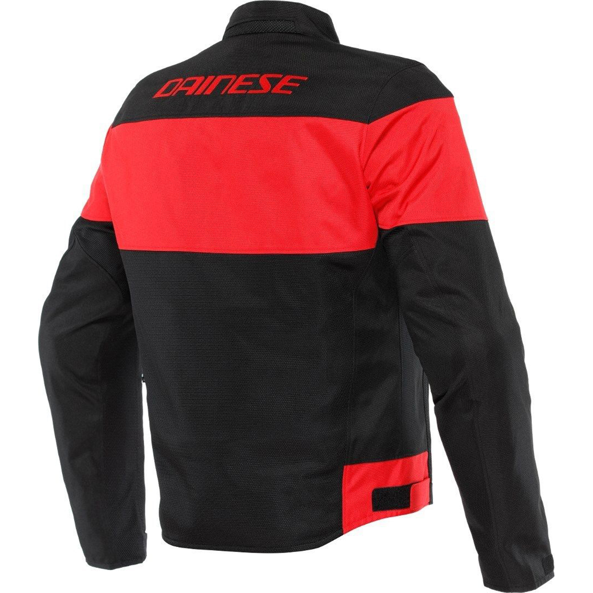 Dainese Elettrica Air Tex Motorcycle Textile Jacket - Black & Lava Red Sport - Image 2