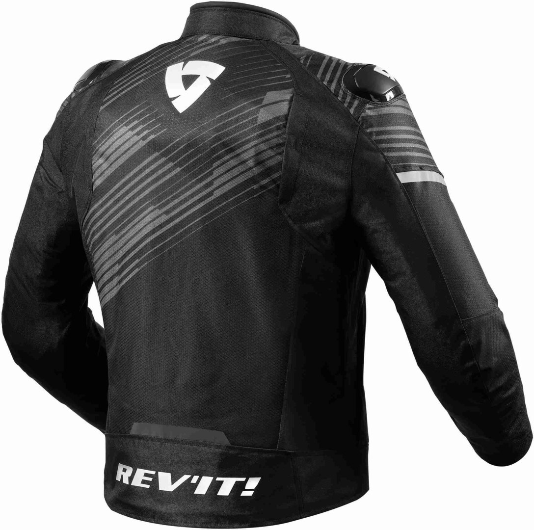REV'IT! Apex H2O Men's Motorcycle Waterproof Textile Jacket - Black / White / Grey - Image 2