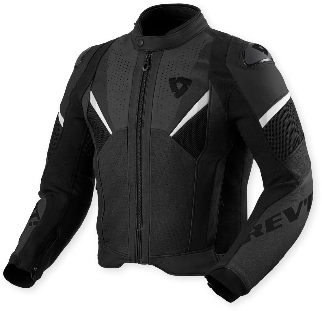 Revit Automate Perforated Motorcycle Leather Jacket - Stealth Black Edition