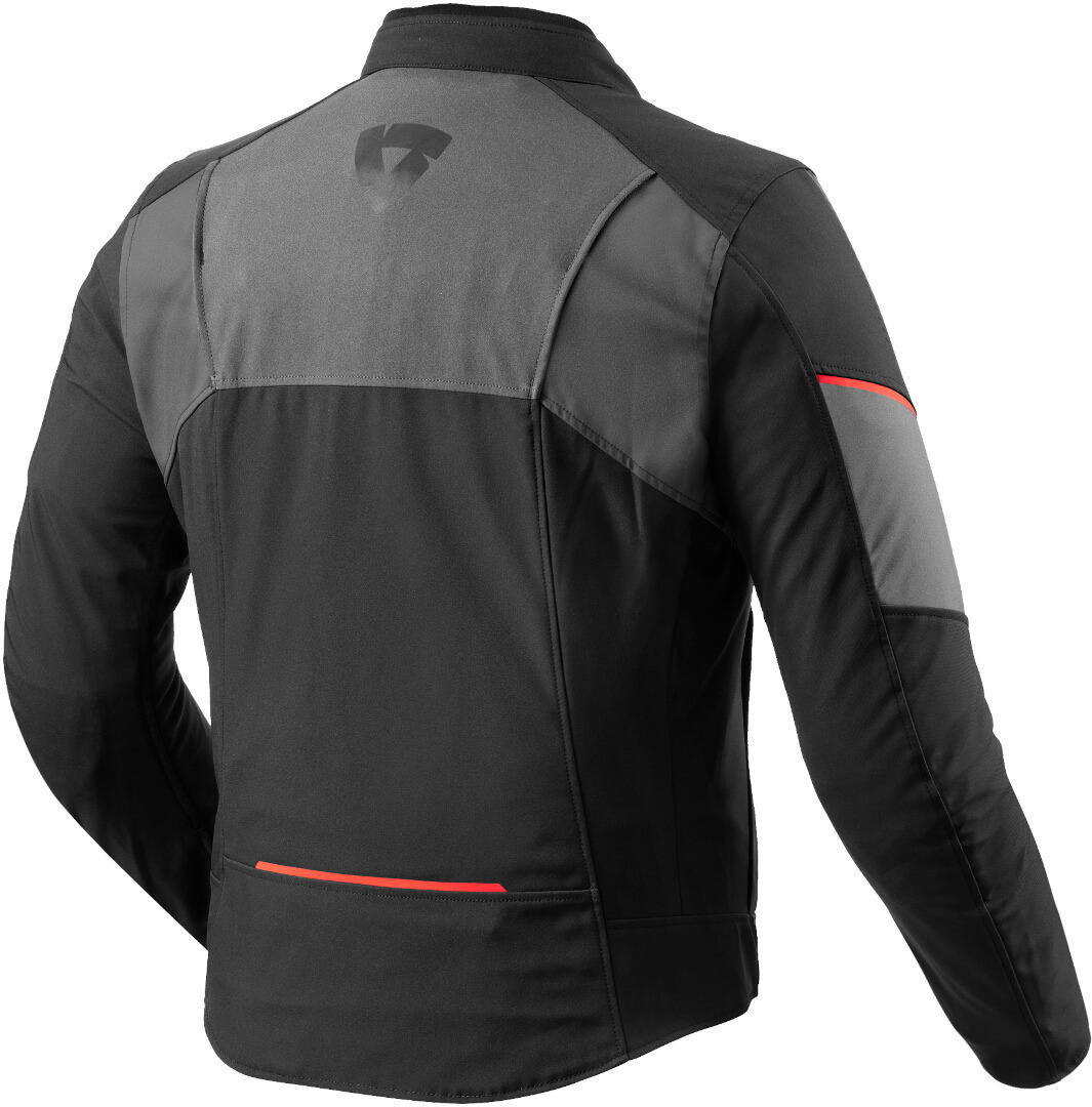 REV'IT! Catalyst H2O Motorcycle Textile Jacket - Black & Grey with Red Accents - Image 2