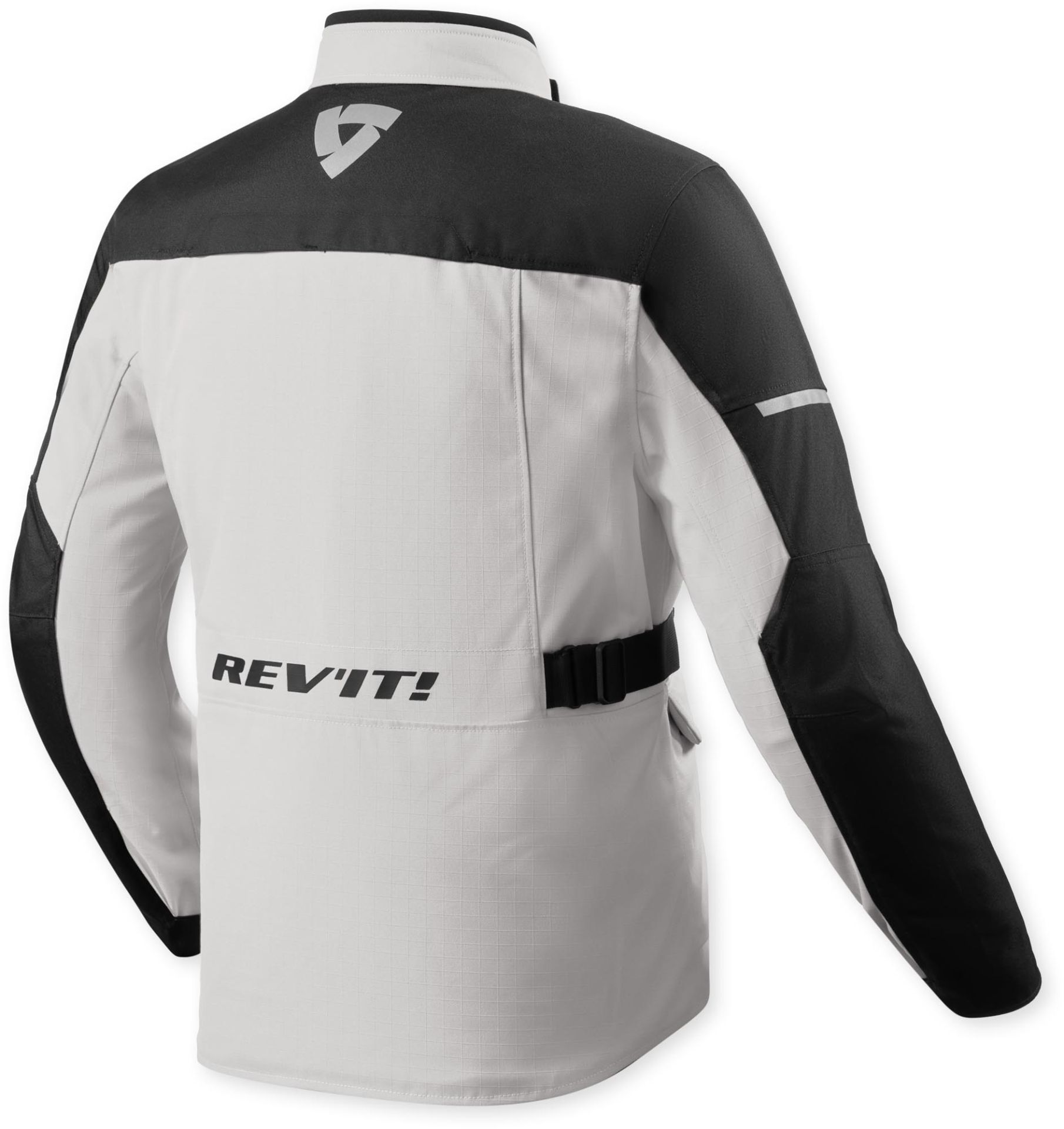 REV'IT! Convergent H2O Men's Motorcycle Waterproof Textile Jacket - Light Grey/Black - Image 2
