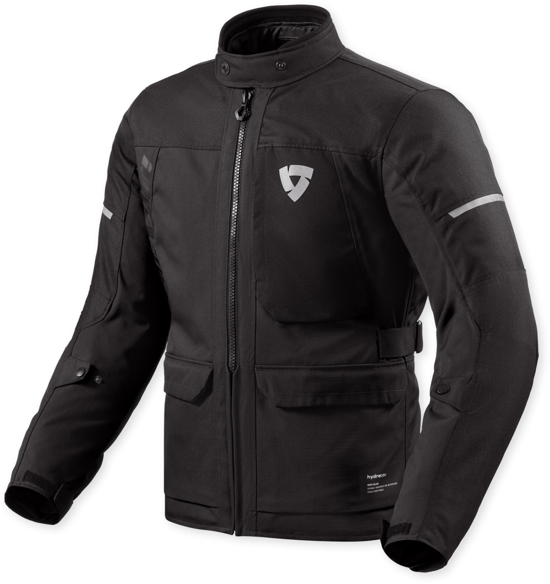 REV'IT! Convergent H2O Men's Motorcycle Waterproof Textile Jacket - Black