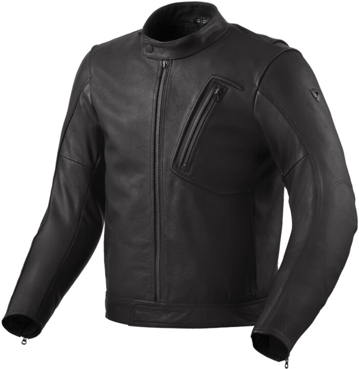 Revit Huxley Motorcycle Leather Jacket - Heritage Black Edition
