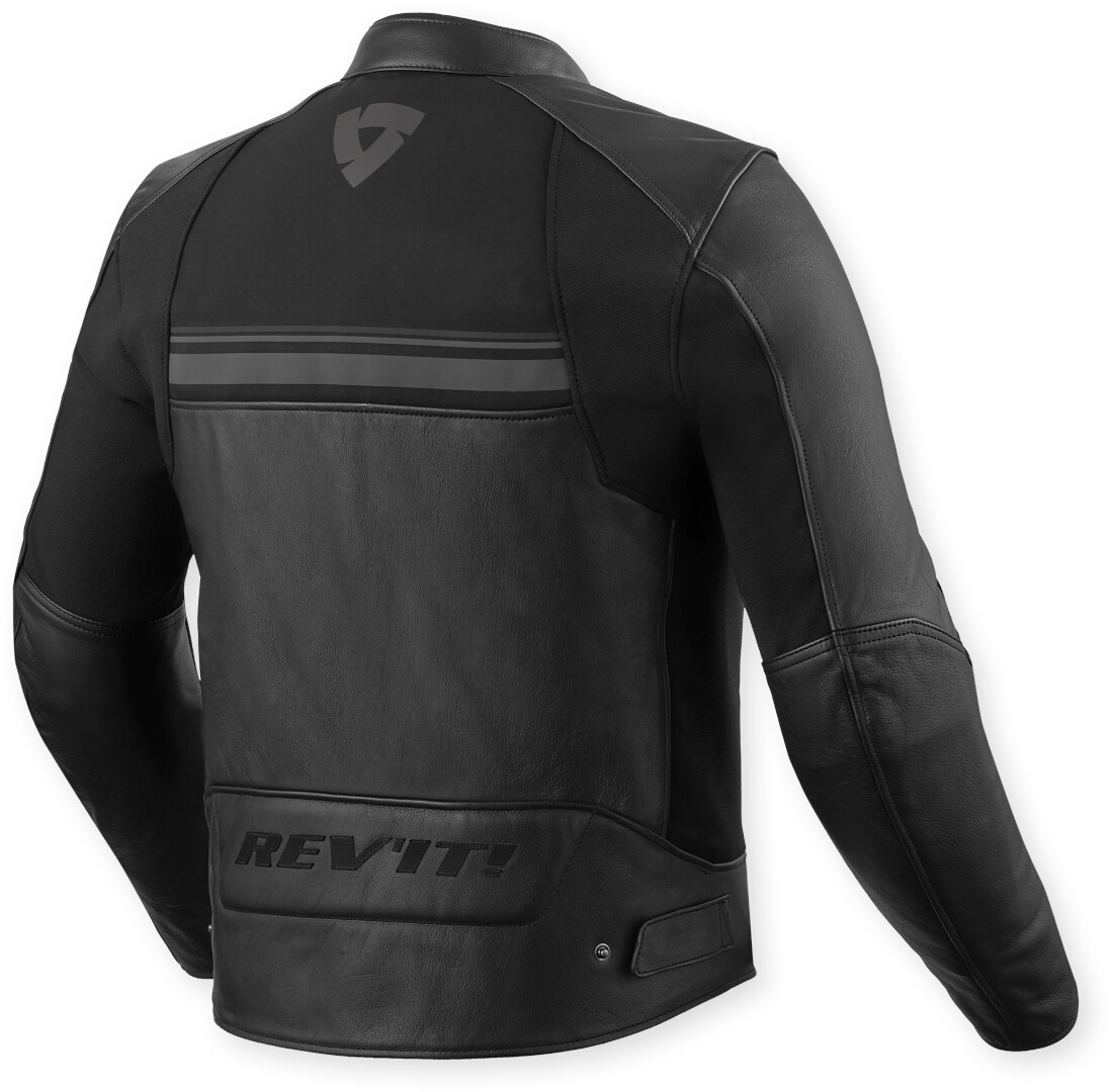 Revit Mile 2 Motorcycle Leather Jacket - Stealth Black Edition - Image 2