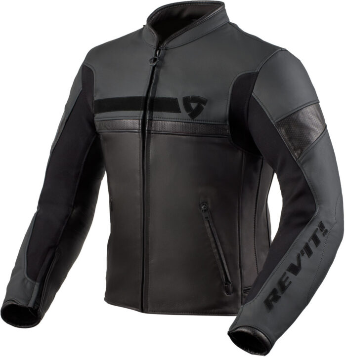 Revit Mile Motorcycle Leather Jacket - Stealth Black Edition