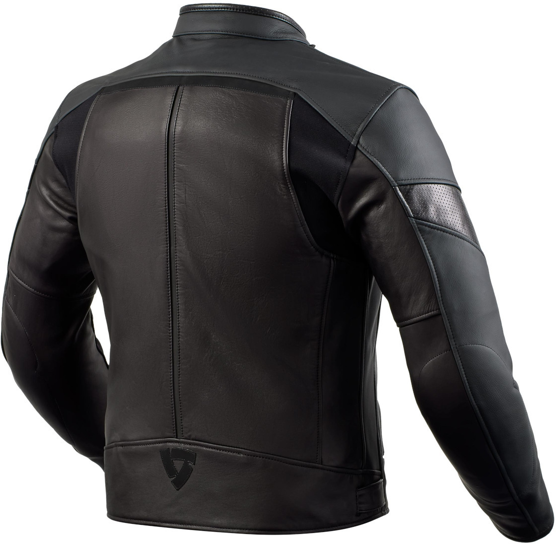 Revit Mile Motorcycle Leather Jacket - Stealth Black Edition - Image 2