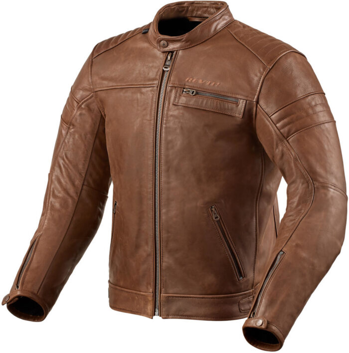 Revit Restless Motorcycle Leather Jacket - Heritage Brown Edition